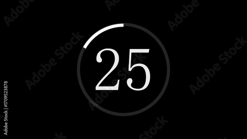 30 Second Circle Countdown Timer with Progress Bar and Alpha Channel
Circle Countdown Timer

