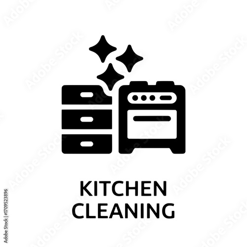 Kitchen Cleaning Icon A Simple and Modern Icon for Household Tasks
