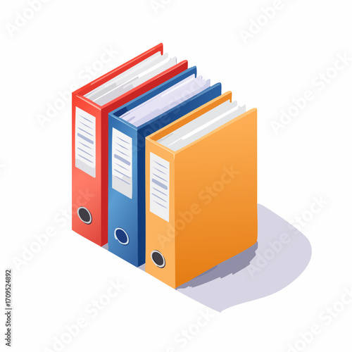 Organized binders in vibrant colors ready for your important documents and office projects.
