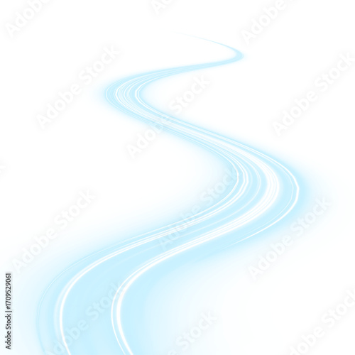 Vivid neon spirals twist and turn in a dynamic light show on a transparent background. The bright colors capture the excitement of fast digital data flow. Perfect for cyber themes. PNG
