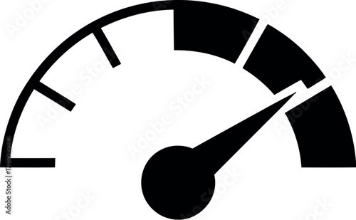 Speedometer indicating high performance and rapid progress