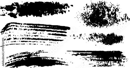 Vintage engravings in line drawing style. Simple artwork with monochrome texture, suitable as a vector illustration set for various projects.