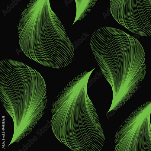black green art work
