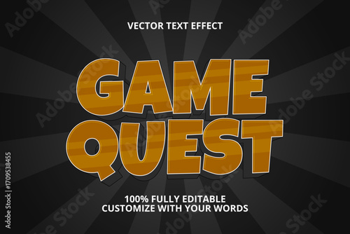game quest editable text effect for kids