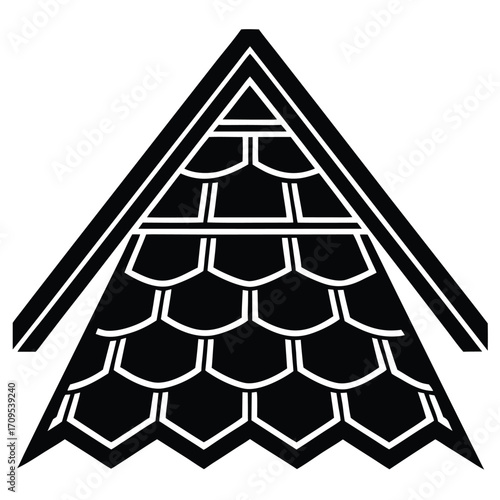 asphalt shingles vector icon