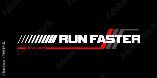 letter runner faster art design
