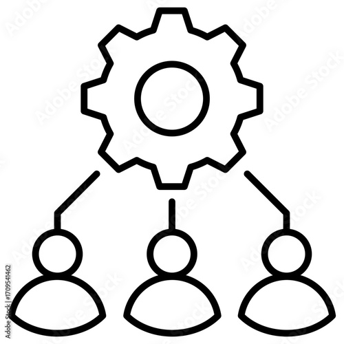 Resource Allocation Outline Icon