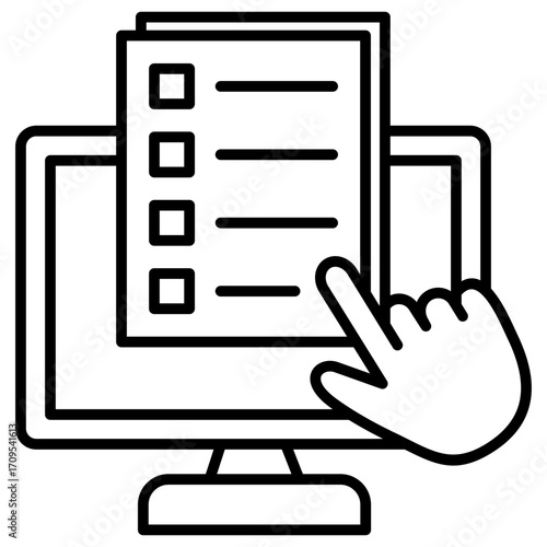 Performance Evaluation Outline Icon
