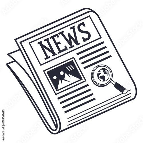 news article   newspaper  vector icon