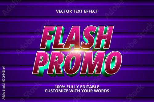 flash promo editable text effect for sale
