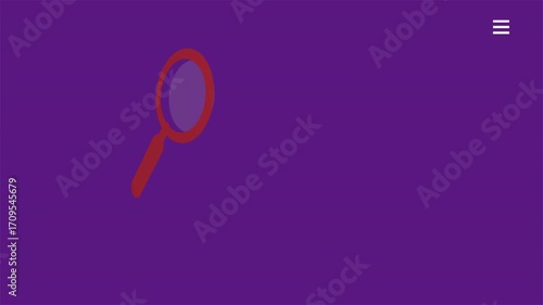 Wallpaper Mural Animated Magnifying Glass and Menu Icon on Purple Background Torontodigital.ca