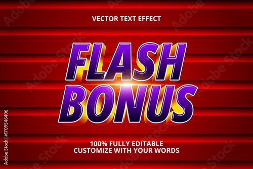 flash bonus editable text effect for sale