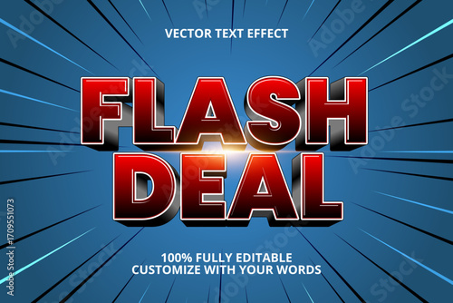 flash deal editable text effect for sale