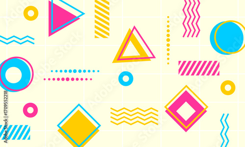 flat design of abstract geometric background