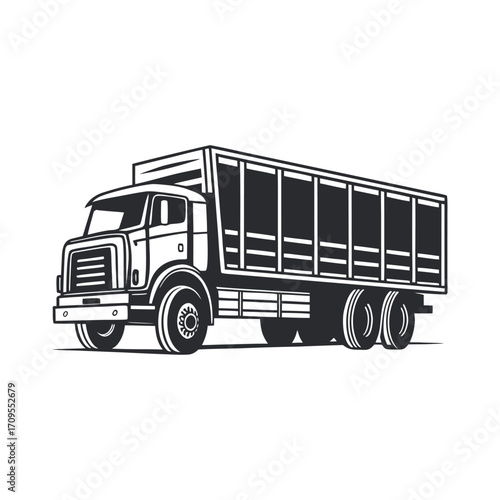 Heavy Duty Cargo Truck - Long Haul Container Lorry for Logistics & Freight Transport.