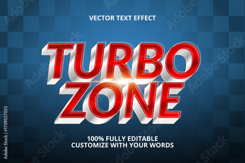 turbo zone editable text effect for speed
