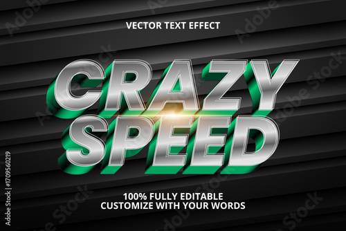crazy speed editable text effect for speed