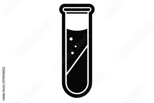 test tube silhouette vector icon