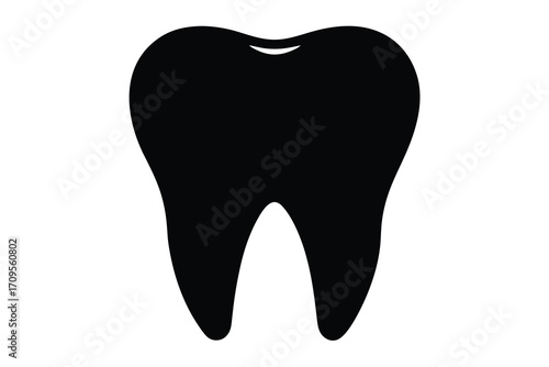 tooth silhouette vector icon