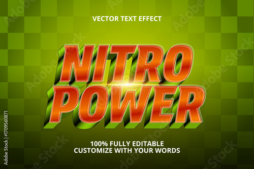 nitro power editable text effect for speed