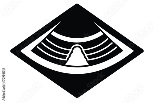 ultrasound silhouette vector icon