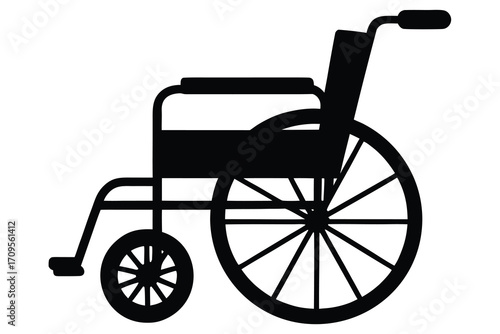 wheelchair silhouette vector icon