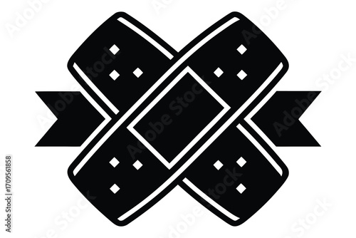 bandage silhouette vector icon