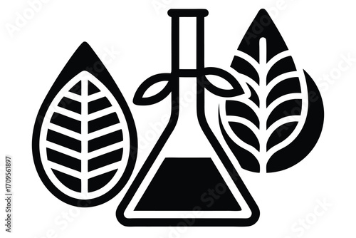 biotechnology silhouette vector icon