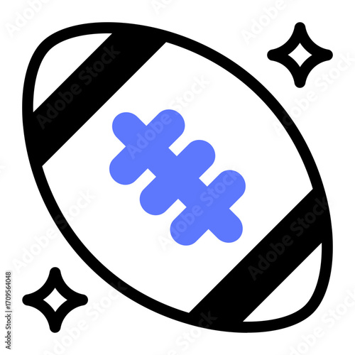 This Rugby ball icon is suitable for Father's Day, Family bonding, etc