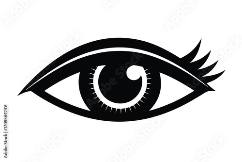 eye silhouette vector icon