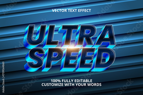 ultra speed editable text effect for speed