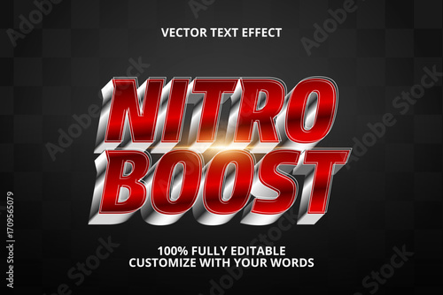 nitro boost editable text effect for speed