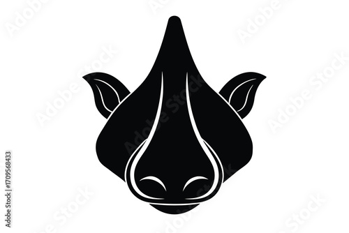 nose silhouette vector icon