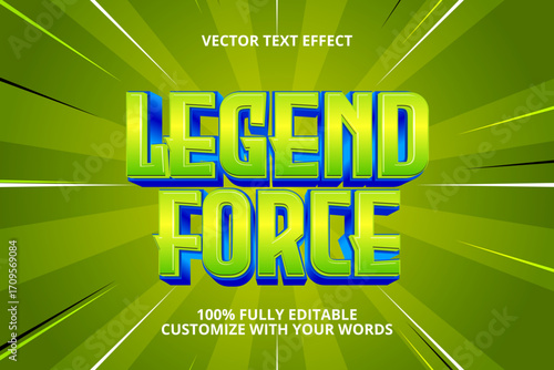 legend force editable text effect for hero