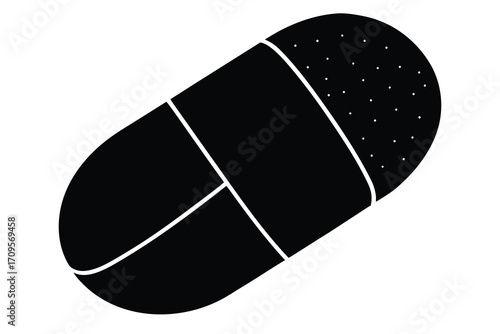 pill silhouette vector icon