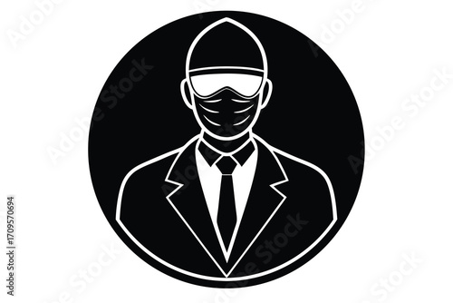 surgeon silhouette vector icon