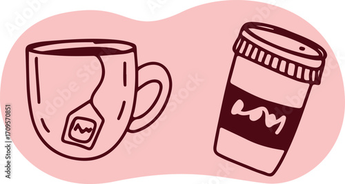 Icons Coffee Cappuccino Line art	
