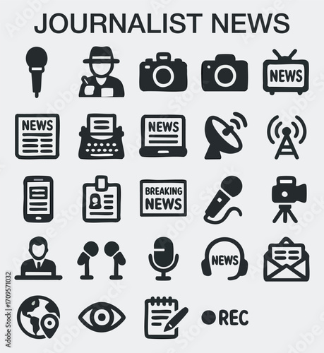 Journalism and News Media Icons
