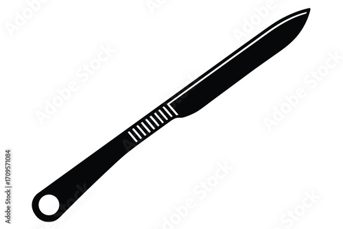 surgical scalpel silhouette vector icon