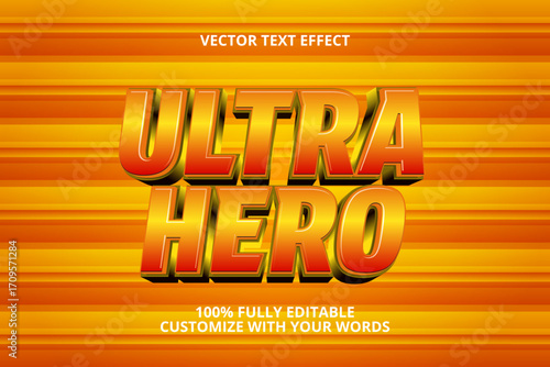 ultra hero editable text effect for hero