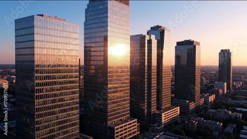 new york city skyline at sunset