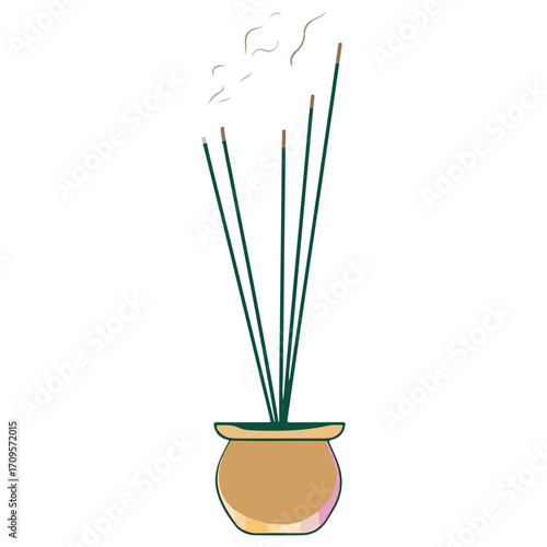 incense burner, new year, asia, vector, transparent background, festival, fire, icon, celebration, burning, ceramic, pottery, isolated