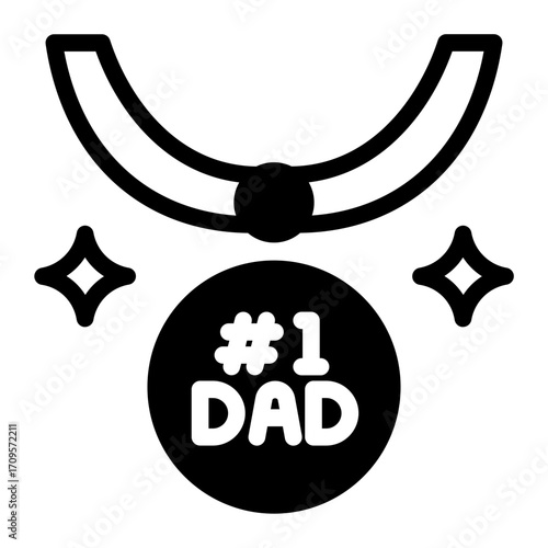 This Medal icon is suitable for Father's Day, Family bonding, etc
