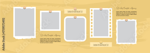 Picture abstract photo frames and digital photo wall template