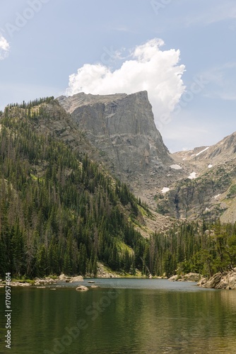 Alpine Lake in Colorado sunny day