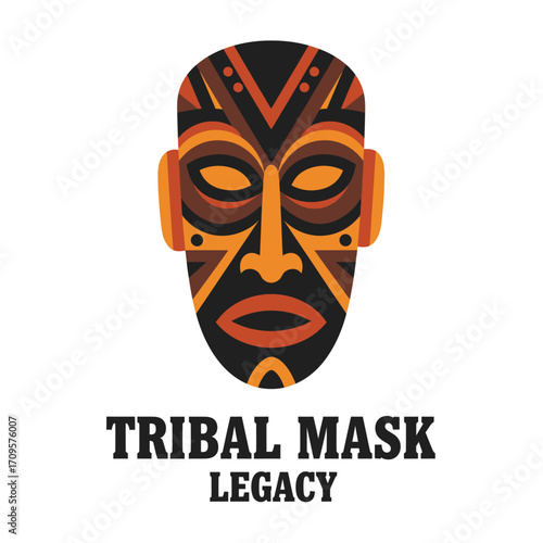 mask ethnic heritage art culture tribal design illustration