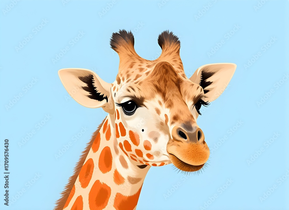 Naklejka premium portrait of giraffe