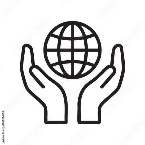 Hands holding a globe symbolizing global care environmental protection and international cooperation for a sustainable future