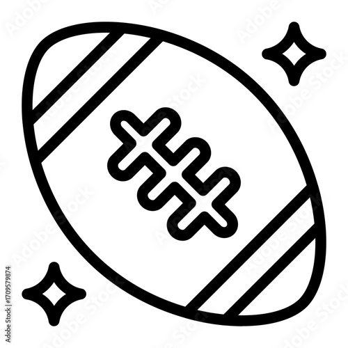 This Rugby ball icon is suitable for Father's Day, Family bonding, etc
