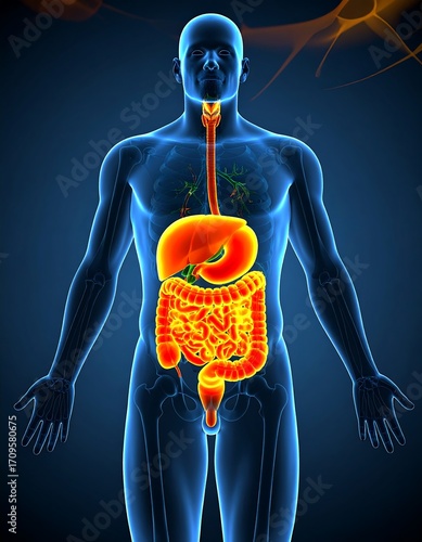 3D human digestive system